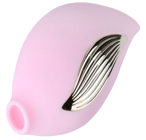 Нежно-розовый клиторальный вибростимулятор-ракушка - 0