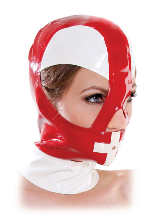 Красно-белый шлем на молнии - 0