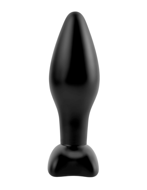 Чёрная анальная пробочка Small Silicone Plug - 11 см. - 2