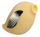Желтый клиторальный вибростимулятор в форме птички - 0