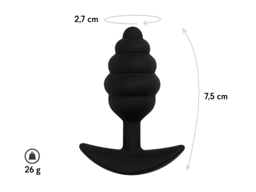 Черная анальная пробка Sphere S - 7,5 см. - 2