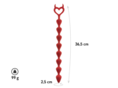 Бордовая анальная цепочка Bestla - 36,5 см. - 2