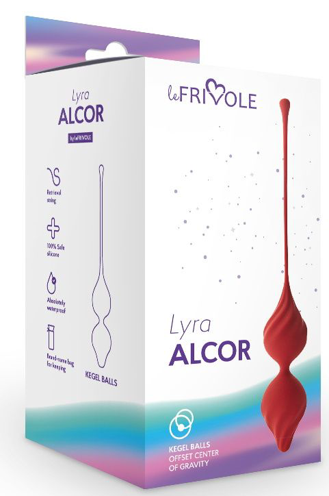 Бордовые вагинальные шарики Alcor - 2