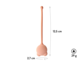 Бежевый вагинальный шарик Omicron - 1