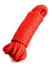 Красная верёвка для бондажа и декоративной вязки - 10 м. - 0
