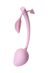 Розовый силиконовый вагинальный шарик с лепесточками - 4
