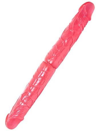 Двусторонний розовый фаллоимитатор DOUBLE DONG - 36 см.