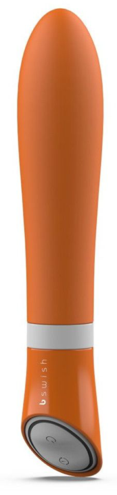Оранжевый вибратор Bgood Deluxe - 18 см. - 0