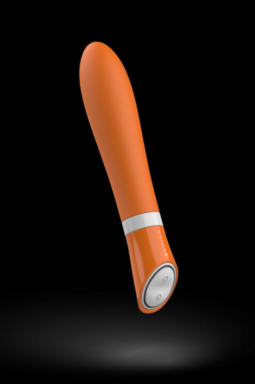 Оранжевый вибратор Bgood Deluxe - 18 см. - 1