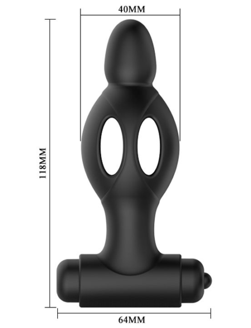 Черная анальная вибропробка Mr.Play - 11,8 см. - 3