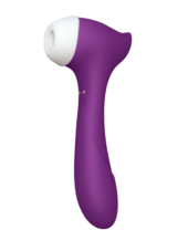 Фиолетовый клиторальный стимулятор Joy с функцией вибратора - 18,9 см. - 1