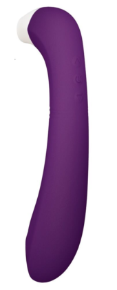 Фиолетовый клиторальный стимулятор Snello с функцией вибратора - 19,6 см. - 0