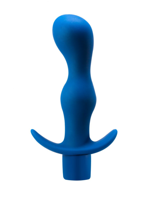 Синяя анальная вибропробка Derby - 13,5 см. - 0