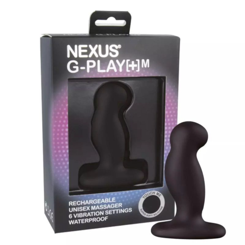 Черный анальный вибростимулятор Nexus G-Play Plus Medium - 9 см. - 1
