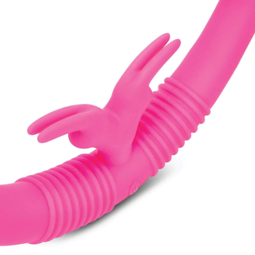 Розовый парный вибратор-кролик Together Vibes - 35,6 см. - 3