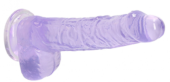 Фиолетовый фаллоимитатор Realrock Crystal Clear 6 inch - 17 см. - 1