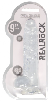 Прозрачный фаллоимитатор Realrock Crystal Clear 9 inch - 25 см. - 2