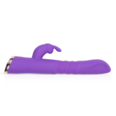 Фиолетовый вибратор-кролик The Queen Thrusting Vibrator - 29 см. - 5