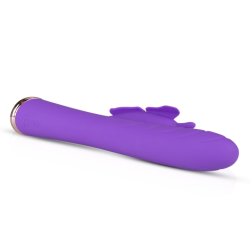 Фиолетовый вибратор-кролик The Princess Butterfly Vibrator - 20,5 см. - 3