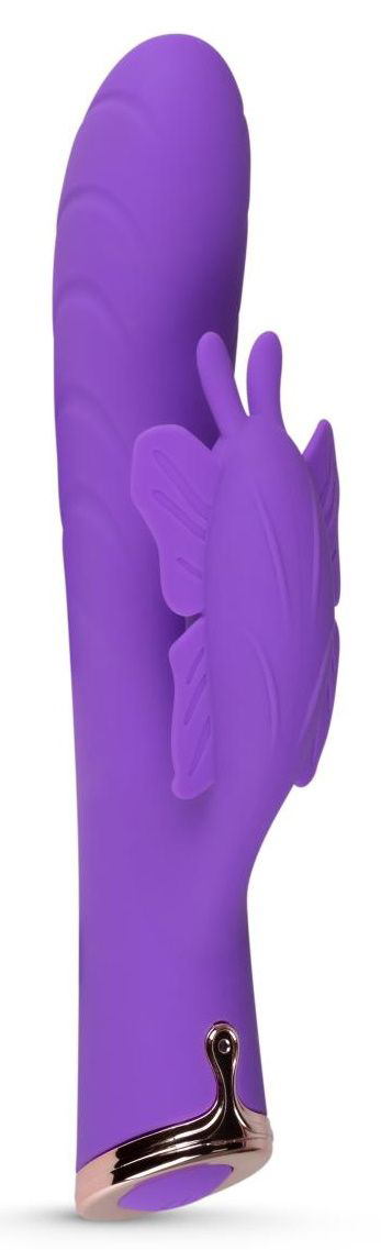 Фиолетовый вибратор-кролик The Princess Butterfly Vibrator - 20,5 см. - 0