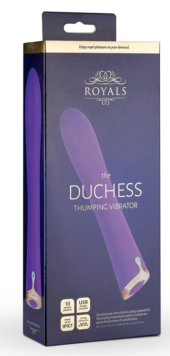 Фиолетовый вибратор The Duchess Thumping Vibrator - 20 см. - 1