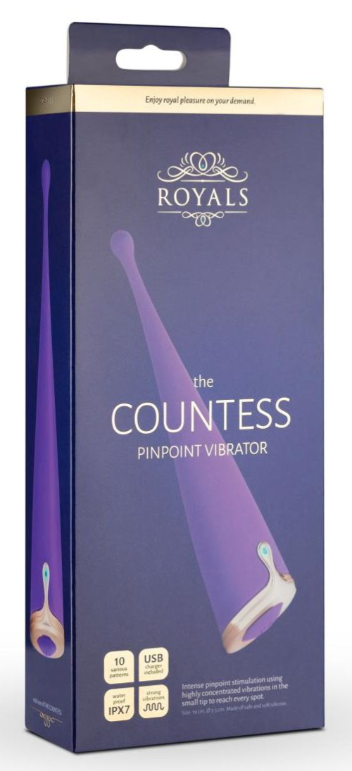 Фиолетовый клиторальный вибратор The Countess Pinpoint Vibrator - 19 см. - 1