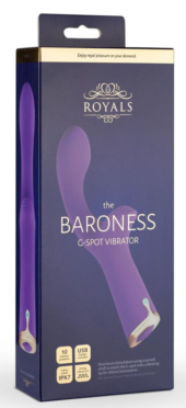 Фиолетовый вибратор The Baroness G-spot Vibrator - 19,5 см. - 1