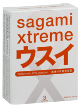 Ультратонкие презервативы Sagami Xtreme SUPERTHIN - 3 шт. - 0