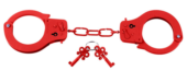 Металлические красные наручники Designer Metal Handcuffs - 1