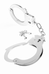 Металлические серебристые наручники Designer Metal Handcuffs - 0