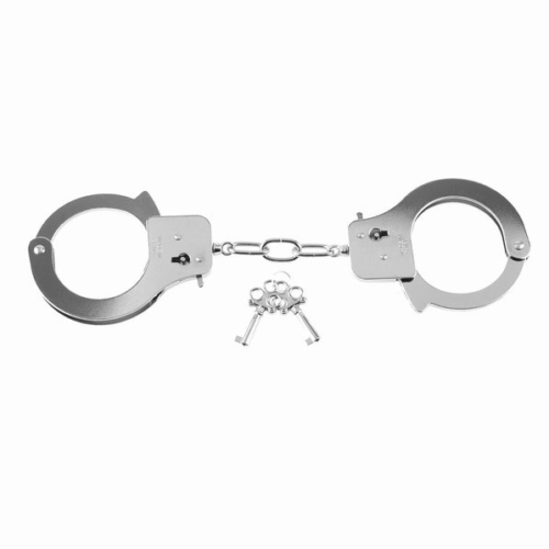 Металлические серебристые наручники Designer Metal Handcuffs - 2