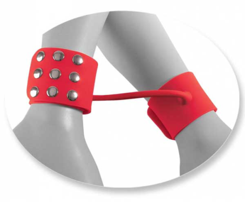 Силиконовые наручники SILICONE CUFFS RED - 2