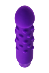 Фиолетовый вибратор с шишечками - 17 см. - 2