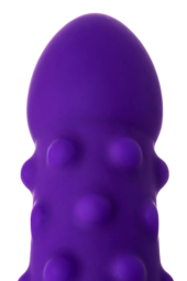 Фиолетовый вибратор с шишечками - 17 см. - 4