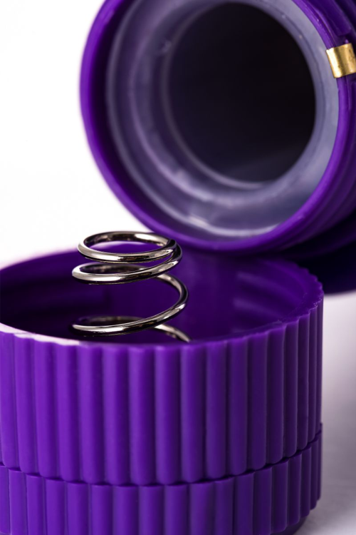 Фиолетовый вибратор с шишечками - 17 см. - 6