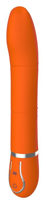 Оранжевый вибратор CRYSTAL CURIOSITY - 22 см. - 0