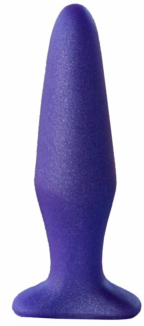 Фиолетовый конический анальный плаг - 14 см. - 0