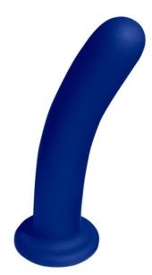 Синий гладкий фаллоимитатор-насадка Pogo - 15,5 см. - 0