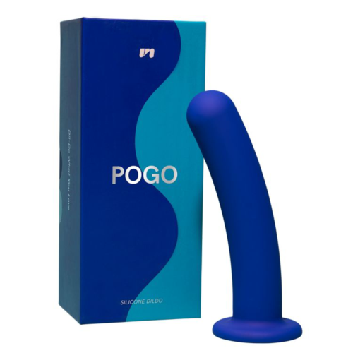 Синий гладкий фаллоимитатор-насадка Pogo - 15,5 см. - 1