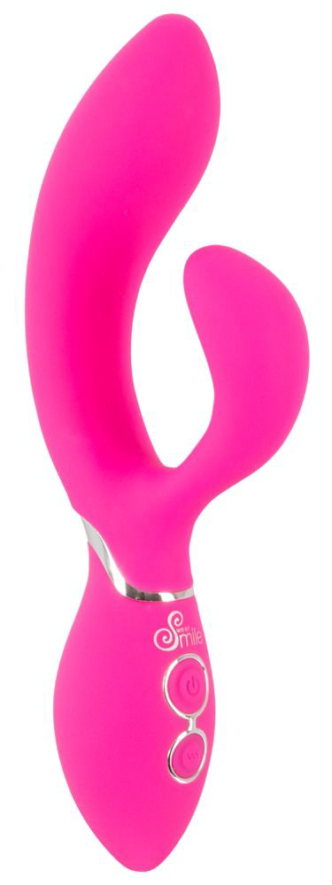 Ярко-розовый вибратор-кролик Bendable Rabbit Vibrator - 19,8 см. - 0