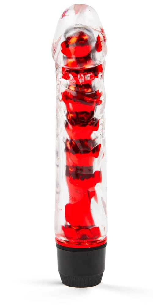 Красный гелевый вибратор - 15 см. - 0