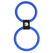 Синее двойное эрекционное кольцо Dual Rings Blue - 1