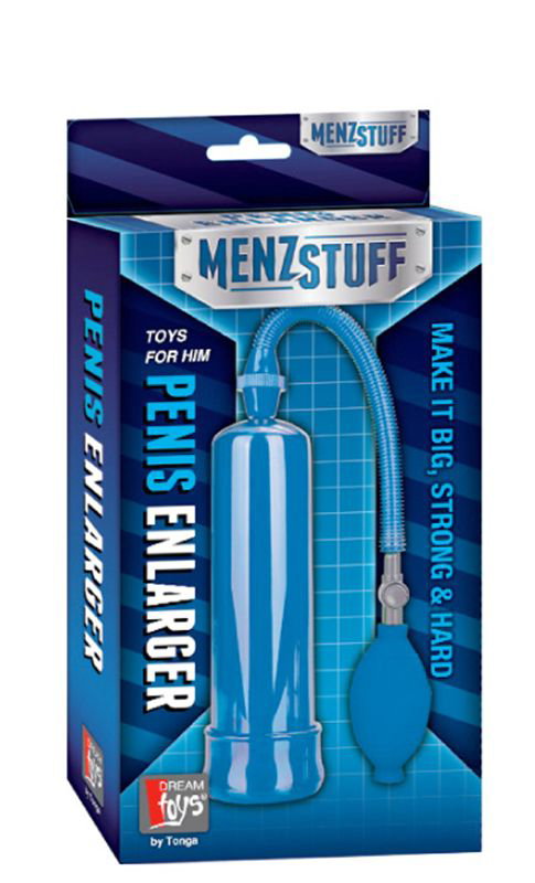Синяя вакуумная помпа MENZSTUFF PENIS ENLARGER - 1
