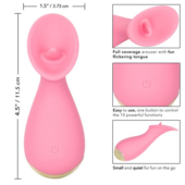 Розовый мини-вибромассажер #TickleMe - 11,5 см. - 2