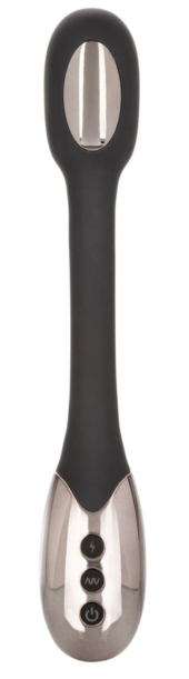 Черный гибкий вибромассажер с электростимуляцией Electro-Charge - 23,5 см. - 0