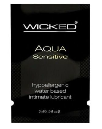 Мягкий лубрикант на водной основе WICKED AQUA Sensitive - 3 мл. - 0