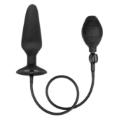 Черная расширяющаяся анальная пробка XL Silicone Inflatable Plug - 16 см. - 0