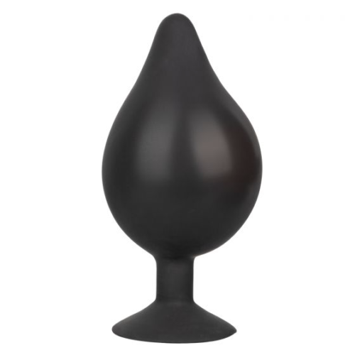 Черная расширяющаяся анальная пробка XL Silicone Inflatable Plug - 16 см. - 4