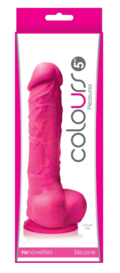 Розовый фаллоимитатор Colours Pleasures 5 Dildo - 17,8 см. - 1
