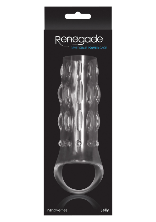 Прозрачная насадка на пенис Renegade Reversible Power Cage - 1